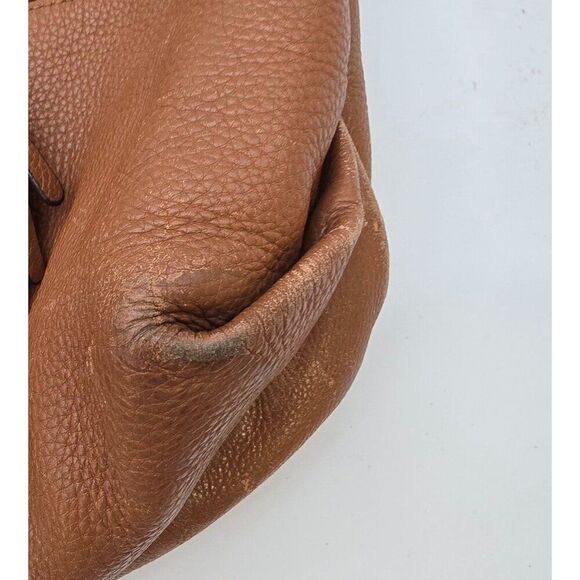 Michael Kors Brown Leather Hobo Bag With Front Buckle Pocket & Dual Handles - Picture 2 of 9